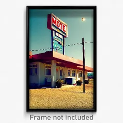 Pixel Art Poster - Glaring Motel (8 Bit Psychedelic Trippy Video Game Print)
