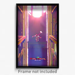 Pixel Art Poster - Mushy Hideaway (8 Bit Psychedelic Trippy Video Game Print)