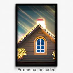 Pixel Art Poster - Cute Dormer (8 Bit Psychedelic Trippy Weird Video Game Print)