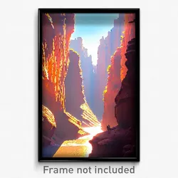 Pixel Art Poster - Huge Canyon (8 Bit Psychedelic Trippy Weird Video Game Print)