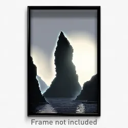 Pixel Art Poster - Black Fissure (8 Bit Psychedelic Trippy Video Game Print)