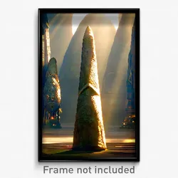 Pixel Art Poster - Lavish Menhir (8 Bit Psychedelic Trippy Video Game Print)