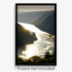 Pixel Art Poster - Beautiful River (8 Bit Psychedelic Trippy Video Game Print)