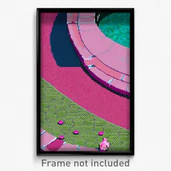 Pixel Art Poster - Rosy Pool (8 Bit Psychedelic Trippy Weird Video Game Print)