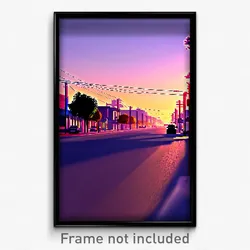 Pixel Art Poster - Thick Street (8 Bit Psychedelic Trippy Video Game Print)