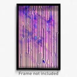 Pixel Art Poster - Wire Frame Glitchy Independence Day (8 Bit Video Game Print)