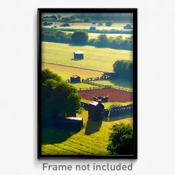Pixel Art Poster - Giant Pasture (8 Bit Psychedelic Trippy Video Game Print)