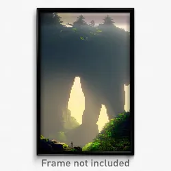 Pixel Art Poster - Long Karst (8 Bit Psychedelic Trippy Weird Video Game Print)