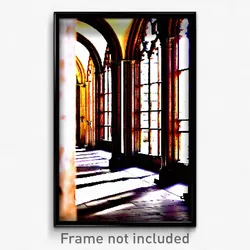 Pixel Art Poster - Simple Cloister (8 Bit Psychedelic Trippy Video Game Print)