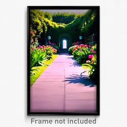 Pixel Art Poster - Noted Garden (8 Bit Psychedelic Trippy Video Game Print)