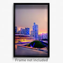 Pixel Art Poster - Warlike Brazilian City (8 Bit Psychedelic Video Game Print)