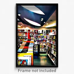 Pixel Art Poster - Magnificent Comic Book Store (8 Bit Video Game Print)