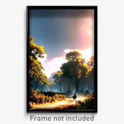 Pixel Art Poster - Gregarious Forest (8 Bit Psychedelic Trippy Video Game Print)
