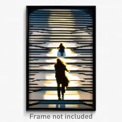 Pixel Art Poster - Imaginative Steps (8 Bit Psychedelic Trippy Video Game Print)