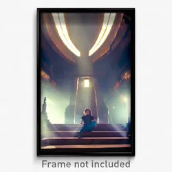 Pixel Art Poster - Underground Sanctuary (8 Bit Psychedelic Video Game Print)