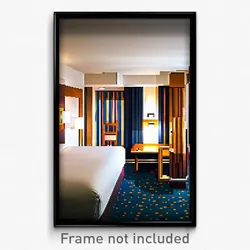 Pixel Art Poster - Puzzling Hotel Room (8 Bit Psychedelic Video Game Print)