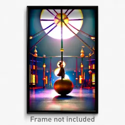 Pixel Art Poster - Spherical Circus (8 Bit Psychedelic Trippy Video Game Print)
