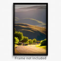 Pixel Art Poster - Deserted Hills (8 Bit Psychedelic Trippy Video Game Print)