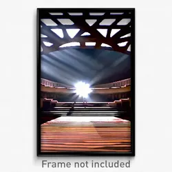 Pixel Art Poster - Shadowy Amphitheatre (8 Bit Psychedelic Video Game Print)