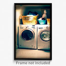 Pixel Art Poster - Bountiful Washing Machine (8 Bit Video Game Print)