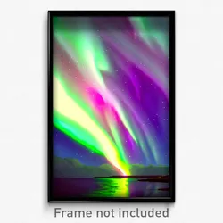 Pixel Art Poster - Elegant Aurora (8 Bit Psychedelic Trippy Video Game Print)