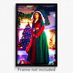 Pixel Art Poster - Damaged Christmas (8 Bit Psychedelic Trippy Video Game Print)