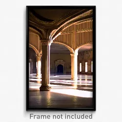 Pixel Art Poster - Deserted Palace (8 Bit Psychedelic Trippy Video Game Print)