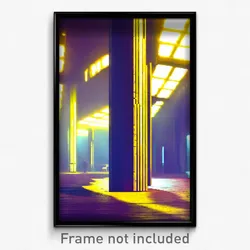 Pixel Art Poster - Acidic Shelter (8 Bit Psychedelic Trippy Video Game Print)