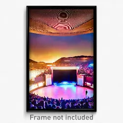 Pixel Art Poster - Spectacular Amphitheatre (8 Bit Psychedelic Video Game Print)