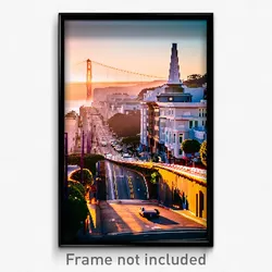 Pixel Art Poster - Peaceful San Francisco (8 Bit Psychedelic Video Game Print)