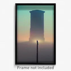Pixel Art Poster - Muted Esplande (8 Bit Psychedelic Trippy Video Game Print)