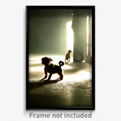 Pixel Art Poster - Extra Small Dog (8 Bit Psychedelic Trippy Video Game Print)