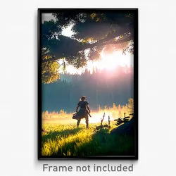 Pixel Art Poster - Realistic Wilderness (8 Bit Psychedelic Video Game Print)