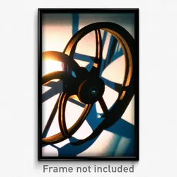 Pixel Art Poster - Warped Wheel (8 Bit Psychedelic Trippy Video Game Print)
