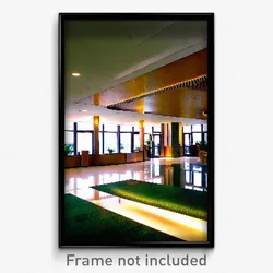 Pixel Art Poster - Natural Hotel Lobby (8 Bit Psychedelic Video Game Print)