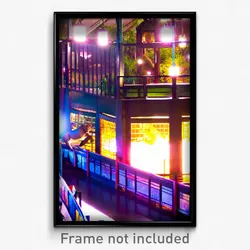 Pixel Art Poster - Wide Zoo (8 Bit Psychedelic Trippy Weird Video Game Print)