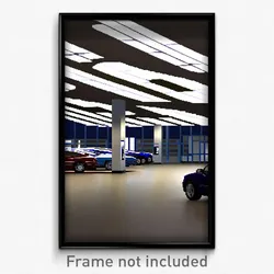 Pixel Art Poster - Stained Car Dealership (8 Bit Psychedelic Video Game Print)