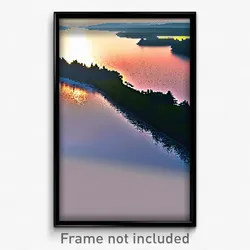 Pixel Art Poster - Long River (8 Bit Psychedelic Trippy Weird Video Game Print)