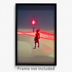 Pixel Art Poster - Red Fief (8 Bit Psychedelic Trippy Weird Video Game Print)