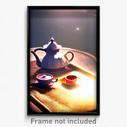 Pixel Art Poster - Negligible Tea (8 Bit Psychedelic Trippy Video Game Print)