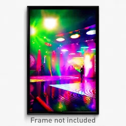 Pixel Art Poster - Wonderful Discotheque (8 Bit Psychedelic Video Game Print)