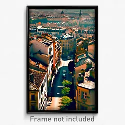 Pixel Art Poster - Coarse French City (8 Bit Psychedelic Video Game Print)
