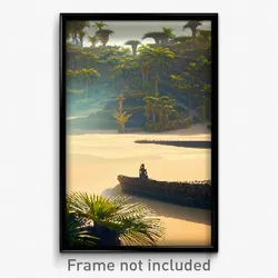 Pixel Art Poster - Fancy Sands (8 Bit Psychedelic Trippy Weird Video Game Print)