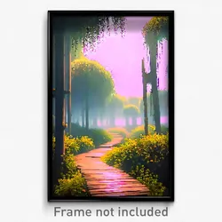 Pixel Art Poster - Artistic Fen (8 Bit Psychedelic Trippy Video Game Print)