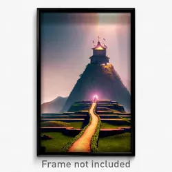 Pixel Art Poster - Spectacular Motte (8 Bit Psychedelic Trippy Video Game Print)