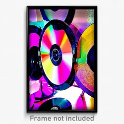Pixel Art Poster - Cool Vinyl (8 Bit Psychedelic Trippy Weird Video Game Print)