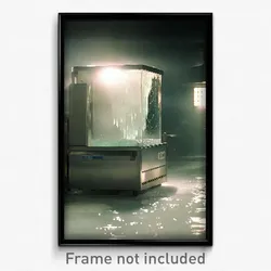 Pixel Art Poster - Murky Ice Machine (8 Bit Psychedelic Trippy Video Game Print)