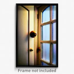 Pixel Art Poster - Large Door Knob (8 Bit Psychedelic Trippy Video Game Print)