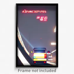 Pixel Art Poster - Advanced Pass (8 Bit Psychedelic Trippy Video Game Print)