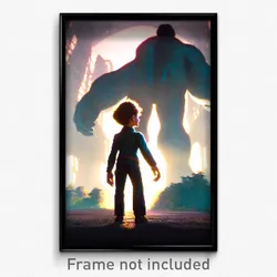 Pixel Art Poster - Noteworthy Giant (8 Bit Psychedelic Trippy Video Game Print)